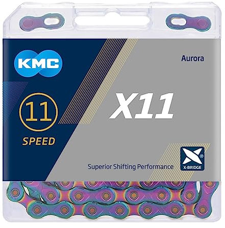 KMC X11 11 Speed Chain, Aurora Blue, 118 Link