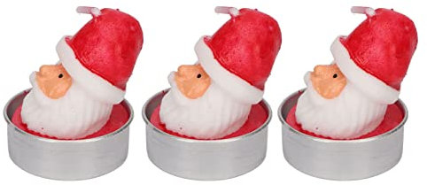 Teelichter, Weihnachtskerzen, Mehrzweck-Paraffinwachs-Material, Requisiten, 3 Stück für Abendessen bei Kerzenlicht