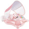 Schwimmring Baby Sonnenschutz, Schwimmhilfe Baby mit Abnehmbarem Sonnendach Rosa Schwimmreifen für Baby ab 6-26 Monate, Schwimmtrainer Baby Schwimmsitz für Kleinkinder und Kinder