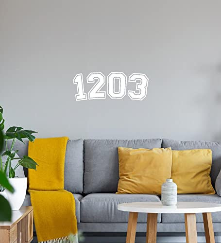 1203 Wandtattoo Weiß Aufkleber 100 x 38 cm