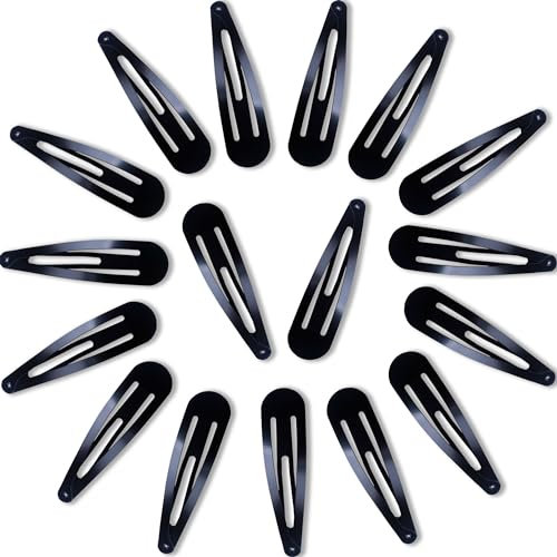 20 Pièces Barette,Barettes Cheveux,Pince Plate Cheveux,Barrette Cheveux Femme,Barettes Cheveux Fille,pour Fille,Enfant,Femmes,Antidérapant,5cm,Noir