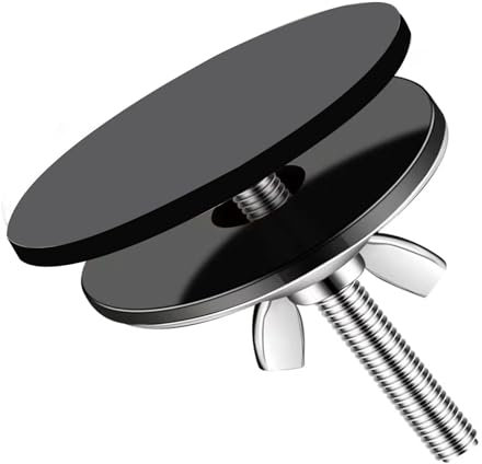 5cm de Diámetro Tapón de Fregadero, Tapón de Acero Inoxidable para Fregadero, Cubierta de Orificio para Fregadero de Cocina, Tapa Agujero Grifo Accesorios Fregadero para Baño y Cocina (Negro)