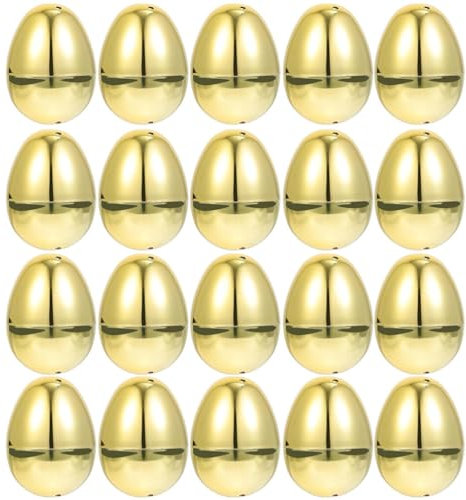 HOLIDYOYO 20stücke Befüllbare Ostereier Aus Kunststoff Ostereier Für Frühlings Osterfeste Für Überraschungen Dekorationen Wiederverwendbar Goldene
