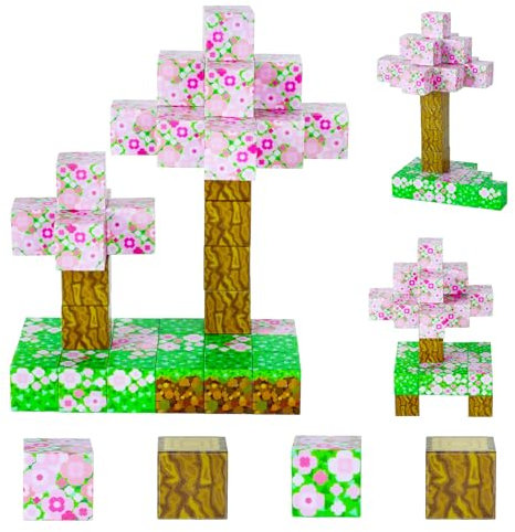 Kid Odyssey Magnetische Bausteine, Build Mine Magnete Welt World Set, Magnetisches Spielzeug für Kinder, Magnetbausteine Konstruktionsspielzeug Montessori Spielzeug ab 3 Jahre (37 Stück)