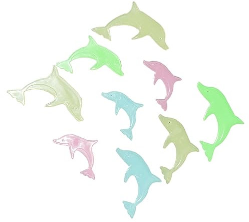 Abaodam 36stücke Leuchtende Wandaufkleber Delfinform Fluoreszierende Wanddekoration Für Kinderzimmer Und Wohnzimmer Gemischte Farbe