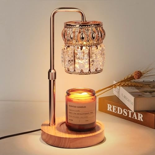 NEWCITY Candle Warmer Lamp, Adjustable Height, with Timer Dimmer, 2 Light Bulbs, Room Decor Wax Melt Warmer for Scented Wax, Gift for Mom