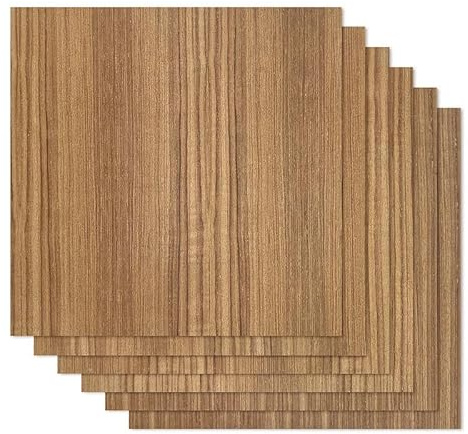 PRO FLEX Proflex Teak-Sperrholz, 6 Stück, 0,6 x 30,5 x 30,5 x 30,5 cm (1/8 x 12 Zoll) Echtholz-Sperrholzplatten der Premiumklasse A mit glatter Schleifoberfläche, perfekt zum Laserschneiden und