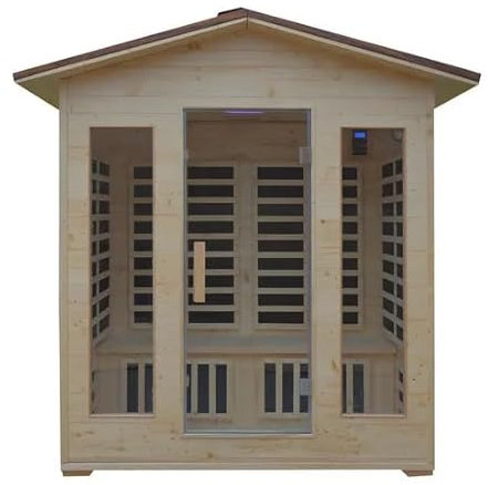 Bagno Italia Sauna d'extérieur infrarouge 180 x 120 cm avec Bluetooth et chromothérapie