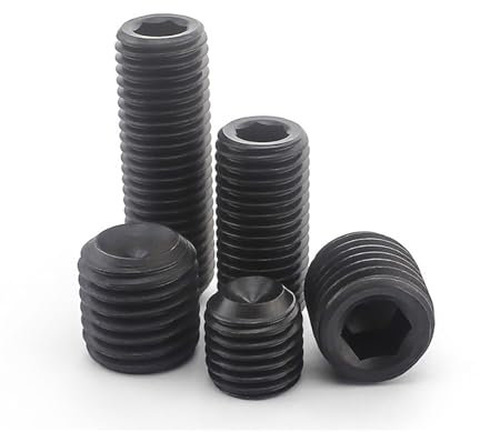Haroar 5 Stück 1/2-13x3/8~1-1/4 BSW UNC Gewinde Grade 12.9 Innensechskant-Gewindestifte aus legiertem Stahl mit Cup Point Madenschraube(1/2)