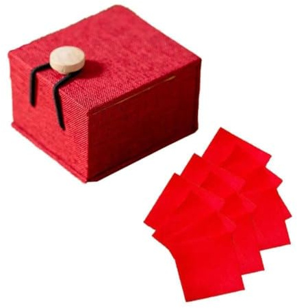 Red Ancient Chinese Lipstick Paper, Lip Gloss Point Lipstick Makeup Rouge Paper with Red Box Women Cosmetic Lips Tool for Beauty and Personal Care