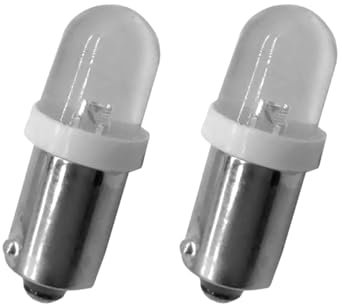 cyclingcolors 2x Glühbirne glühlampe 12V 4W BA9S Autolampe Birnen Auto Bremslicht Standlicht Ruecklicht Innenraumbeleuchtung Innenbeleuchtung Signallampe, Weiß