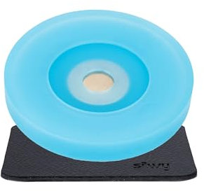 silwy® Magnet-Adapter für bestehende Stielgläser inkl. Metall-Nano-Gel-Pad - für Weingläser, Sektgläser, Pilstulpen - Magnetsystem zum Nachrüsten, Set aus 1x Magnet-Kondom & 1x Nano-Gel-Pad (Blau)