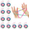 12 Stück Fingertwist, Fadenspiel,Fadenspiele,Gummitwist Schultüte,Kleine Geschenke Die Kleinigkeiten,Fingerspiele,Für Kinder,Fingerspiel aways,Twister Spiel für Kinder,Kindergeschenke Rainbow Rope