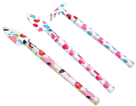 MagiDeal 3-teiliges Mini-Gartenwerkzeug-Set zum Umpflanzen von Gartengeräten, Eisen, Miniatur- für den Außenbereich, Gartenset für, Gewächshaus, Rosa