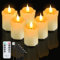 Forever Speed 6 Piezas Velas LED Recargables con Temporizador de Mando a Distancia, Vela Led Sin Llama Regulable con Cable de Carga USB para La Decoración Casera del Partido, Acampar