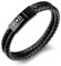 TMT Personalisiertes Herren Armband zum Valentinstag mit Gravur aus veganem Leder | Männer Armband mit Namen und Magnetverschluss | Stilvolles Geschenk für ihn | Armbänder für Herren