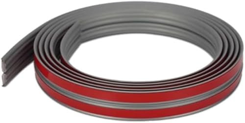 5M Revêtements d'angle Autocollant Corniere TPE Protection d'angle Bordure d’angle de Mur Plinthe Souple Bande de Finition pour Plans de Travail,Carrelage,Coin de Mur,Meubles,Gris 20mm(10mm+10mm)