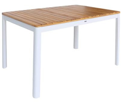 sweeek - Gartentisch aus Akazienholz mit abgerundeten Ecken, 6 Plätze, 120 x 80 x 75 cm - Senora