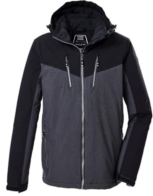 Killtec Herren Skijacke Funktionsjacke mit Kapuze und Schneefang KSW 441 MN SKI Jckt 00929-anthrazit Melange XL