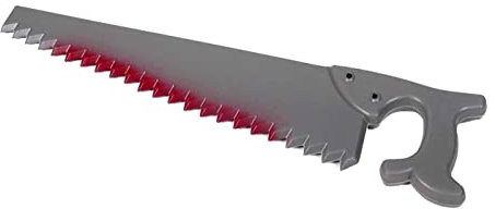AC - Sierra sangrienta para adulto - Plástico - Complemento para disfraz, carnaval, Halloween, cosplay (Gris - 51 cm)