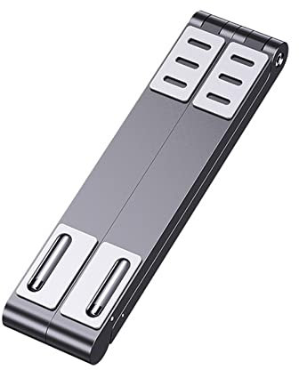 Laptopständer Aluminium MINI Laptop-Ständer for Mobiltelefon-Magie Faltbare Laptop-Handy-Tablet-Halter-Schreibtisch Laptopständer Höhenverstellbar Schwarz(DeepGray)
