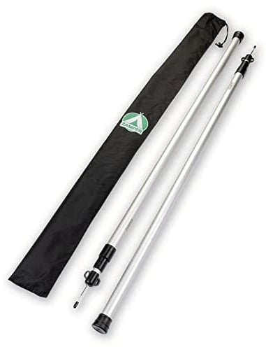 Zamper Camping-Aluminium-Aufstellstangen mit 100% Polyester-Tasche für Tarp Zelte Vordach Sonnensegel Markisen UVM. 7075 Aluminium & Twist-Lock-Funktion 90-230cm