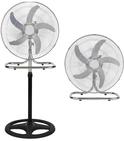 Generico Ventilatore a Piantana 3in1 65W – Altezza Regolabile 125 cm, Diametro 50 cm, 3 Velocità, Silenzioso e Potente per Casa e Ufficio