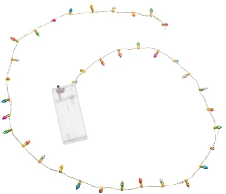 HORIALENCE Miniature Dollhouse Christmas Light String, Battery Operated Fairy Bulb Lights for Holiday Tree Decoration, Mini Xmas Craft Accessory for Dollhouse and Festive Village