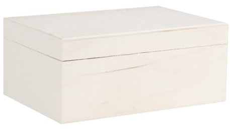 Falkenheyn Holzbox Holzkiste mit Deckel - Breite: 17 cm Höhe: 8 cm Tiefe: 12 cm - stabil & robust - Holztruhe Aufbewahrungsbox Vintage Aufbewahrung Truhe Kiste - mit Magnet-Verschluss