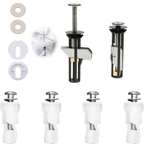 6 Stück Universal Toilettensitz Schraubensatz, WC Sitz Befestigung Von Oben, WC Befestigungsset, Toilettensitz Befestigung Für Toilette Top Montage Schrauben Zubehör, Robust Und Langlebig
