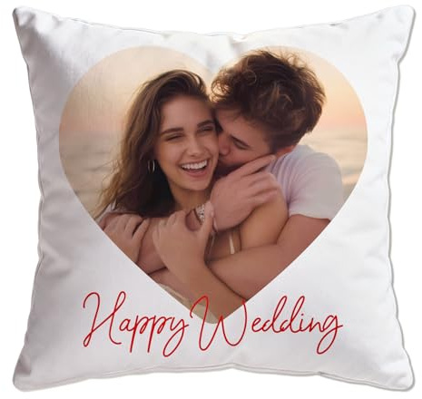 TICBIK Kissen Personalisiert mit Foto Bedrucken Lassen, Kissenbezug Personalisiert mit Bild Namen, Personalisierte Geschenke Haustier Kissen für Fotogeschenke Freund