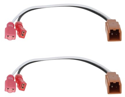 EMSea Lot de 2 Connecteurs de Faisceau de Câblage pour Haut-parleurs de Voiture à 2 Broches Compatible avec Nissan Skyline R33 R34 Micra K11
