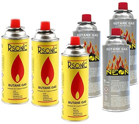 RSonic Campingas Gaskartuschen 8 Stück Gasherdflaschen Outdoor Kartuschen Butangas Gaskartuschen