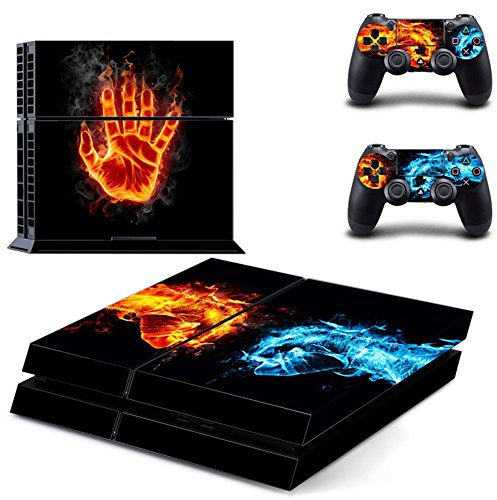 Wondder PS4 Haut Aufkleber, Schutz Vinyl Aufkleber Haut Aufkleber für PS4 Konsole + 2 Controller Skins + 2 x Silikon Daumen Griffe (Farbe 15)