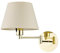 Lindby ausziehbare Wandlampe Textil Messing, Wandleuchte innen Nachttischlampe Wand 1x E27 ohne Leuchtmittel Leselampe Schlafzimmer Wohnzimmerlampe