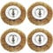 Set of 4 Flat Wire 4 Wheels for Drills - Brass Angle Bench Grinder Bits