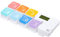 Case Reminder Smart Alarm Box 7 Compartments Medicine Case Organizer for Travel School Office Older Without Battery (Rainbow)