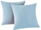 RUIKASI Kissenbezug 65 x 65 Blau 2er Set - Oeko Tex Kopfkissenbezug 65x65 Hellblau Kissen Bezug 65x65cm mit Reißverschluss aus Mikrofaser, Polsterbezug Doppelpack Set Pillow Case Pillow Cover