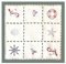 heimtexland ® Tischwäsche Nordsee Maritim Bestickt Blau Rot Esszimmer Tischdeko Typ737 Deckchen 30x30 cm