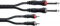 Cordial – Cavo audio sbilanciato stereo Elements 1m, 2 jack TS mono - 2 RCA maschio (EU 1 PC)