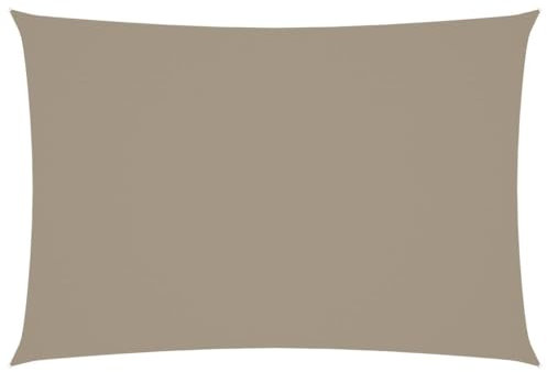 vidaXL Sonnensegel Wasserfest Sonnenschutz Windschutz Sonnendach UV Schutz Garten Terrasse Balkon Oxford-Gewebe Rechteckig 3x5m Taupe