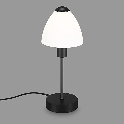 BRILONER Leuchten - Tischleuchte, Tischlampe inkl. Kabelschalter, 1x E14, max. 25 Watt, Schwarz/Weiß, 100x320mm (DxH)