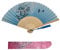 Kibon Folding Fans, Handheld Fans, Hand Fans, Bamboo Fans with Tassel for Birthday Gifts Dancing Cosplay Wedding Party Props Decoration (Light Blue)