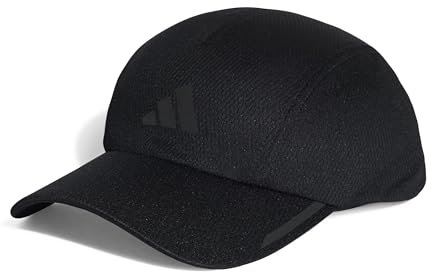 adidas Unisex Running AEROREADY Four-Panel Mesh Cap, Black/Black Reflective, M
