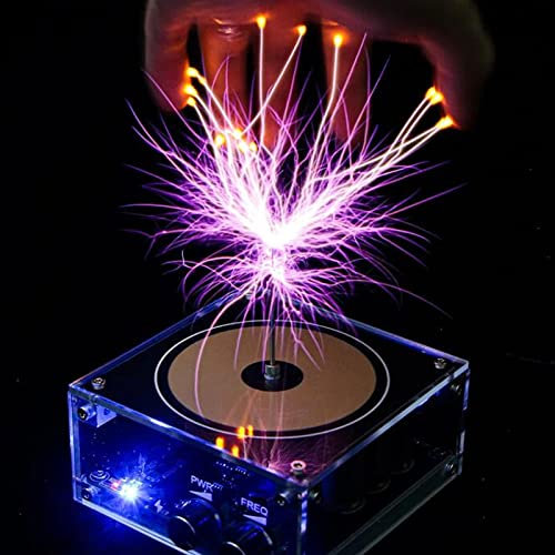 Musikspulenlautsprecher, Berührbarer Künstlicher Funkenstrecke, Lichtbogengenerator, Desktop-Spielzeug mit 2 Modi, Knopfeinstellung, Wissenschaftliches Lehrexperimentmodell