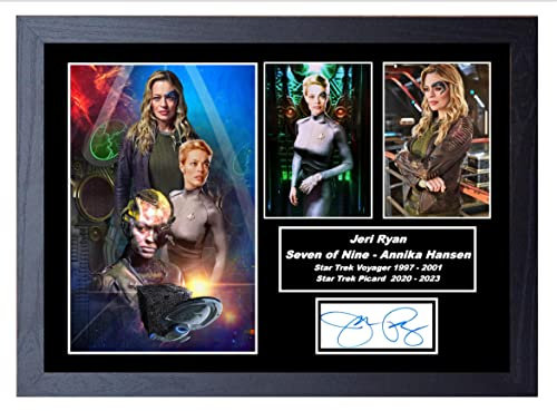 Jeri Ryan, Seven Of Nine, Voyager, Picard, Star Trek signiert/Autogramm, Druck (A4)