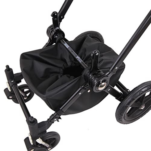 Tititnins® - Cesta compatible con Bugaboo Camaleon 3 Plus y Bugaboo Camaleon 3 | Cestilla de compras Impermeable | POLIPIEL NEGRA