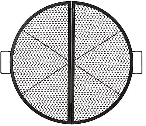 VEVOR Griglia per Barbecue in Acciaio Rotonda Portatile Pieghevole, Diametro 91 cm, Portata max. 20 kg, Materiale Utensili per BBQ Affumicatori, Braciere, Picnic, Campeggio, Viaggio, Giardino, Cortile