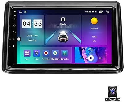 DEHIWI Autoradio Bluetooth 2 DIN, 9 Zoll Touchscreen Auto Stereo Für Toyota Noah 2014~2020 GPS Navigation Multimedia Radio, FM RDS/USB/Mirror Link/Carplay/DSP, Mit 720P AHD Rückfahrkamera,M400s