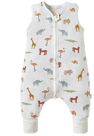 Fairy Baby Schlafsack mit füßen 1Tog Baumwolle Schlafsack Baby ganzjahres Schlafsack mit Beinen Kleinkind Schlafanzug für Jungen und Mädchen